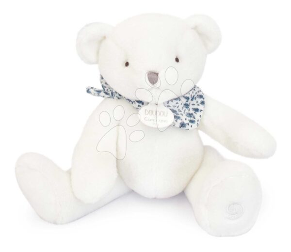 Plyšový medvídek L'Ours Doudou® Bear White Doudou et Compagnie bílý 25 cm od 0 měsíců