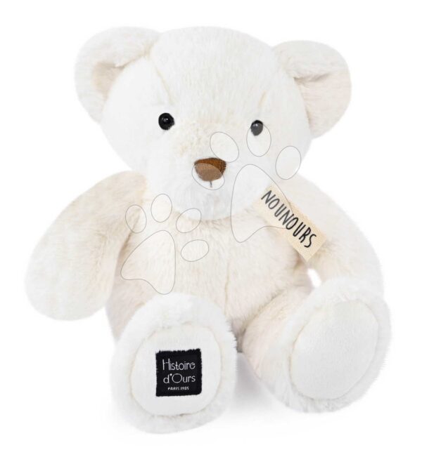 Plyšový medvídek Le Nounours White Histoire d’ Ours bílý 28 cm od 0 měsíců