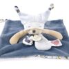 Plyšový medvídek k mazlení Bear Blue Flat Comforter Doudou et Compagnie s QR kódem na pohádky modrý 25 cm od 0 měsíců - Image 2