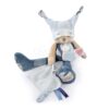 Plyšový medvídek s hadříkem Plush Bear Blue Doudou et Compagnie s QR kódem na pohádky modrý 35 cm od 0 měsíců - Image 2