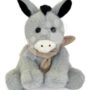 Plyšový oslík s šátkem The Little Companions Histoire d’ Ours v dárkovém balení šedý 14 cm od 0 měsíců