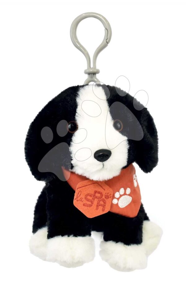 Plyšový pejsek klíčenka Welcome Home SPA Collection Histoire d’ Ours černobílý 13 cm od 0 měsíců
