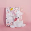Plyšový zajíček Bunny Happy Boho Doudou et Compagnie bílý 17 cm v dárkovém balení od 0 měsíců - Image 3