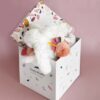 Plyšový zajíček Bunny Happy Boho Doudou et Compagnie bílý 25 cm v dárkovém balení od 0 měsíců - Image 3