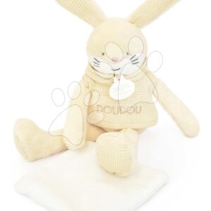 Plyšový zajíček Bunny Sweety Doudou et Compagnie v dárkovém balení béžový 25 cm od 0 měsíců