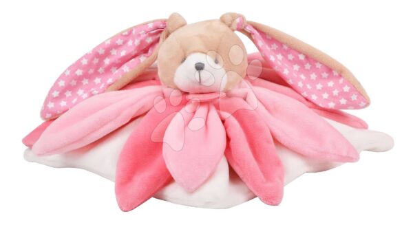 Plyšový zajíček k mazlení Bunny Pink Collector Doudou et Compagnie v dárkovém balení růžový 28 cm od 0 měsíců