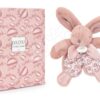 Plyšový zajíček na mazlení Bunny Comforter Pink Doudou et Compagnie v dárkovém balení růžový 18 cm od 0 měsíců - Image 2