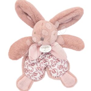 Plyšový zajíček na mazlení Bunny Comforter Pink Doudou et Compagnie v dárkovém balení růžový 18 cm od 0 měsíců