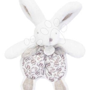 Plyšový zajíček na mazlení Bunny Comforter White Doudou et Compagnie v dárkovém balení bílý 18 cm od 0 měsíců