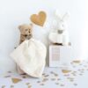 Plyšový zajíček na mazlení Bunny Flower Box Doudou et Compagnie bílý 10 cm v dárkovém balení od 0 měsíců - Image 3