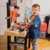 Pracovní dílna s mechanickou vrtačkou Black&Decker Bricolo Center Workbench Smoby se zatloukačkou a skládacím autíčkem 92 doplňků 103 cm výška - Image 3