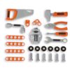 Pracovní dílna v kufříku 2v1 Bricolo Smart Workbench Black&Decker Smoby rozkládací pracovní stůl s nářadím 30 doplňků - Image 3