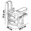 Prádelna s pračkou s předním plněním Rowenta Wash&Clean Laundry Smoby s elektronickým vysavačem se zvukem a žehličkou 17 doplňků - Image 3