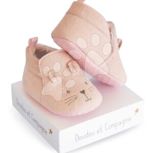 První bačkůrky pro miminko Baby Socks Pink Doudou et Compagnie v dárkovém balení růžové od 0–6 měsíců