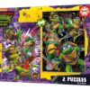 Puzzle Ninja Turtles Educa 2 x 500 dílků a Fix lepidlo - Image 3