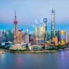 Puzzle Shanghai Skyline at Sunset Educa 1000 dílků a Fix lepidlo - Image 3