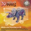 Puzzle dinosaurus Triceratops 3D Creature Educa délka 43 cm 67 dílků od 6 let - Image 3