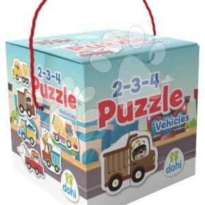 Puzzle vozidla Vehicles Dohány 2-3-4 dílky od 18 měsíců