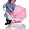 Smoby hluboký kočárek Pastel Princezny Disney pro 42 cm panenku růžový 254102 - Image 3