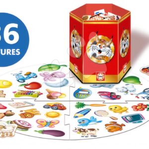 Společenská hra Rychlý jako rys My First Lynx Educa v angličtině a francouzštině 36 obrázků od 24 měsíců