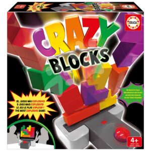 Společenská hra Skládání kostek Crazy Blocks Educa ve španělštině angličtině francouzštině a portugalštině od 4 let