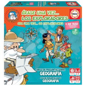 Společenská hra znalostní Once upon a time The Explorers Educa Učíme se o geografii 300 otázek ve španělštině a portugalštině od 6 let