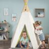 Stan přírodní Indoor&Outdoor Teepee Evolutive Smoby výškově nastavitelný 159–184 cm s textilním závěsem UV filtr od 2–8 let - Image 3