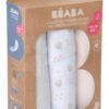 Textilní pleny z bavlněného mušelínu Cotton Muslin Cloths Beaba Cygne sada 3 kusů 70*70 cm od 0 měsíců růžové - Image 3