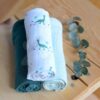 Textilní pleny z bavlněného mušelínu Cotton Muslin Cloths Beaba Jurassique sada 3 kusů 70*70 cm od 0 měsíců zelené - Image 3