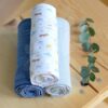 Textilní pleny z bavlněného mušelínu Cotton Muslin Cloths Beaba Paris sada 3 kusů 70*70 cm od 0 měsíců modré - Image 3