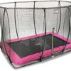 Trampolína s ochrannou sítí Silhouette Ground Pink Exit Toys přízemní 244*366 cm růžová - Image 3