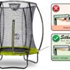 Trampolína s ochrannou sítí Silhouette trampoline Exit Toys kulatá průměr 183 cm zelená - Image 3