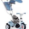 Tříkolka a kočárek v jednom s vysokou opěrkou Baby Balade Plus Tricycle Blue Smoby s brzdou a EVA koly modrá od 10 měsíců - Image 3