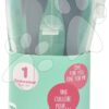 Ergonomické lžičky 1st Age Silicone Spoons Beaba Mineral Grey Sage Green ze silikonu k samostatnému jídlu v boxu 2 kusy od 4 měsíců - Image 2