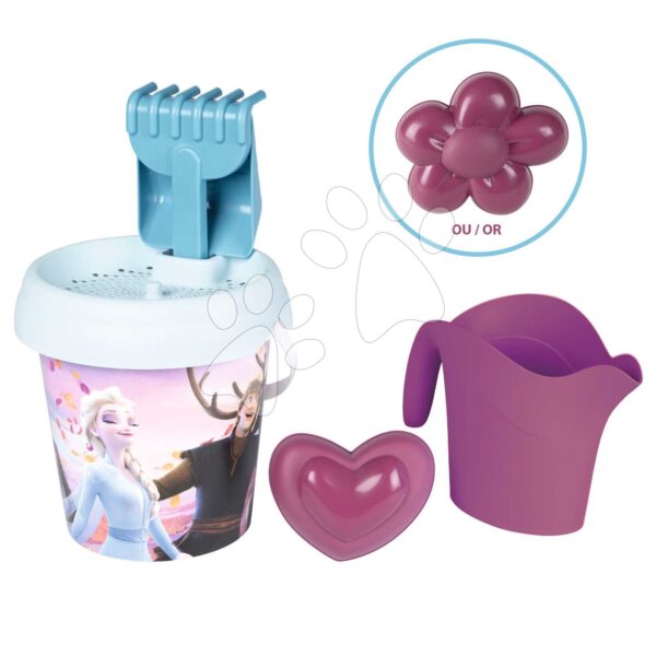 Kbelík set Frozen Medium Garnished Bucket Life Smoby s konví 6 dílů 18 cm výška od 18 měsíců