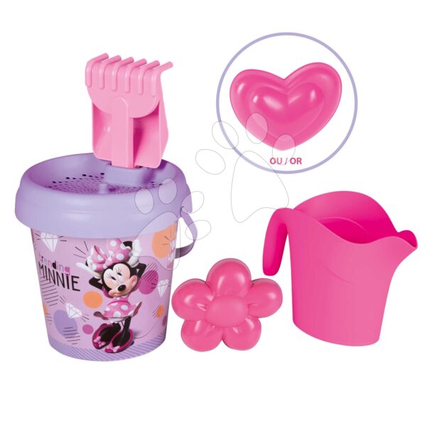 Kbelík set Minnie Medium Garnished Bucket Life Smoby s konví 6 dílů 18 cm výška od 18 měsíců