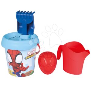 Kbelík set Spidey Medium Garnished Bucket Life Smoby s konví 6 dílů 18 cm výška od 18 měsíců