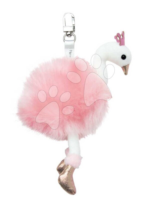 Plyšová labuť klíčenka Pink Swan Key Ring Histoire d’ Ours růžová 12 cm od 24 měsíců