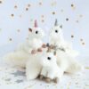 Plyšový jednorožec klíčenka Gold Unicorn Key Ring Histoire d’ Ours bílo-zlatý 14 cm od 24 měsíců - Image 2