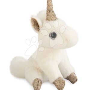 Plyšový jednorožec klíčenka Gold Unicorn Key Ring Histoire d’ Ours bílo-zlatý 14 cm od 24 měsíců