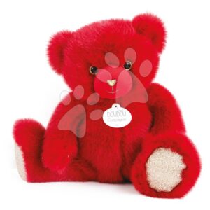 Plyšový medvídek Red Kiss Ours Collection Doudou et Compagnie červený 30 cm od 0 měsíců