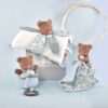 Plyšový medvídek k mazlení Bear Boh'aime Doudou et Compagnie hnědo-modrý 12 cm v dárkovém balení od 0 měsíců - Image 2