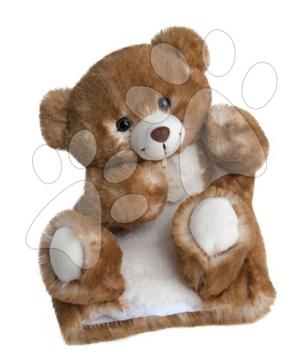 Plyšový medvídek na loutkové divadlo Bear Puppet Histoire d’ Ours hnědý 25 cm od 0 měsíců