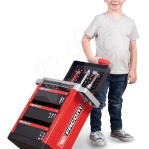 Pracovní stolek Facom Workshop Cart Smoby na kolečkách s 31 doplňky