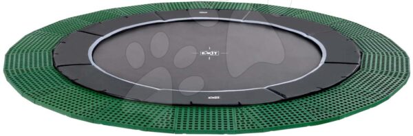 Trampolína s dopadovou zónou Dynamic Groundlevel Exit Toys do země kulatá 427 cm průměr černá
