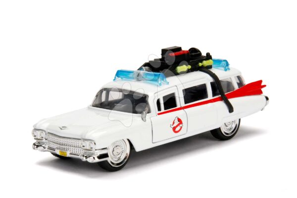 Autíčko Ghostbusters Cadillac Jada kovové s otevíratelnými dveřmi délka 12 cm 1:32