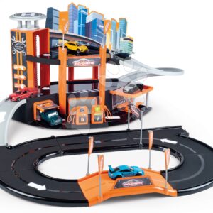 Garáž 3patrová s výtahem Garage Motor City Plus Majorette s rampou autodílnou a 1 autíčko