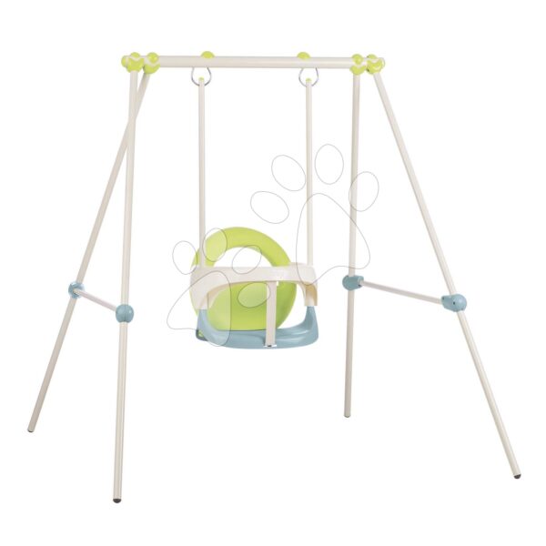 Houpačka s kovovou konstrukcí 120 cm Metal Baby Swing Life Smoby s ochrannou hrazdou a UV filtrem od 6 měsíců – model 2025
