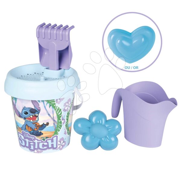 Kbelík set Stitch Medium Garnished Bucket Life Smoby s konví 6 dílů 18 cm výška od 18 měsíců