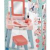Kosmetický stolek se židlí Mademoiselle My First Beauty Table Écoiffier s vysoušečem vlasů 11 doplňků od 12 měsíců - Image 2